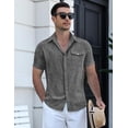 thumbnail image 6 of COOFANDY Men's Cool Linen Cotton Short Sleeve Shirt, Casual Button Down Shirt for Beach Summer Wedding Daily, 6 of 8