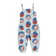 thumbnail image 4 of Ruyang Toddler Baby Jumpsuit Independence Day Clothing Girls Spaghetti Straps 𝐒tars USA Romper Kids American Flag Summer Outfit, 4 of 8
