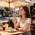 thumbnail image 7 of GOFLIC Mini USB Rechargeable Handheld Fan Portable Small Fan with Base 3 Speeds 300-500mAh Battery for Outdoor Study Summer, 7 of 7