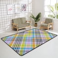 thumbnail image 4 of Coolnut 5'3" x 4' (63 x 48 in) Area Rug, Colorful Chevron Plaid Tartan Texture Nursery Rug Floor Mat Kids Playing Mat for Living Room Bedroom, 4 of 6