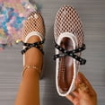thumbnail image 2 of Wensltd Women Solid Color Mary Jane Flats Slingback Adjustable Buckle Pointed Toe Breathable Comfy Summer Dress Shoes, 2 of 9