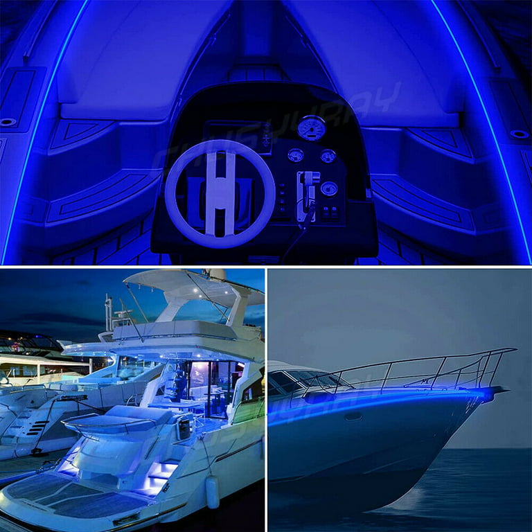 Ultraviolet LED Strip UV Light Night Fishing Boat Blacklight Best UV Strip 2X, Size: 32', Blue