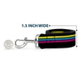 thumbnail image 6 of Buckle-Down Pet Leash, Dog Leash, Racing Stripes Black Yellow Blue Pink, 6 Feet Long 1.0 Inch Wide, 6 of 6