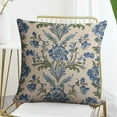 thumbnail image 7 of Pillowcase Blue And Green Damask Flowers Outdoor Square Pillow Cushion Cases Sage Green Blue Floral Sofa Pillow Covers 16"x16" Decoration for Sofa Couch, 7 of 7