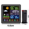 thumbnail image 2 of Reloj despertador con estación meteorológica para dormitorios, termómetro inalámbrico para interiores y exteriores, monitor de temperatura y humedad, 2 of 5