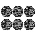 thumbnail image 2 of Pofeuu Pasta Bacon Print Leather Coasters Set of 6, Round Cups Mugs Mat Pad for Home Kitchen Heat Resistant Drink Coasters,Octagon, 2 of 7