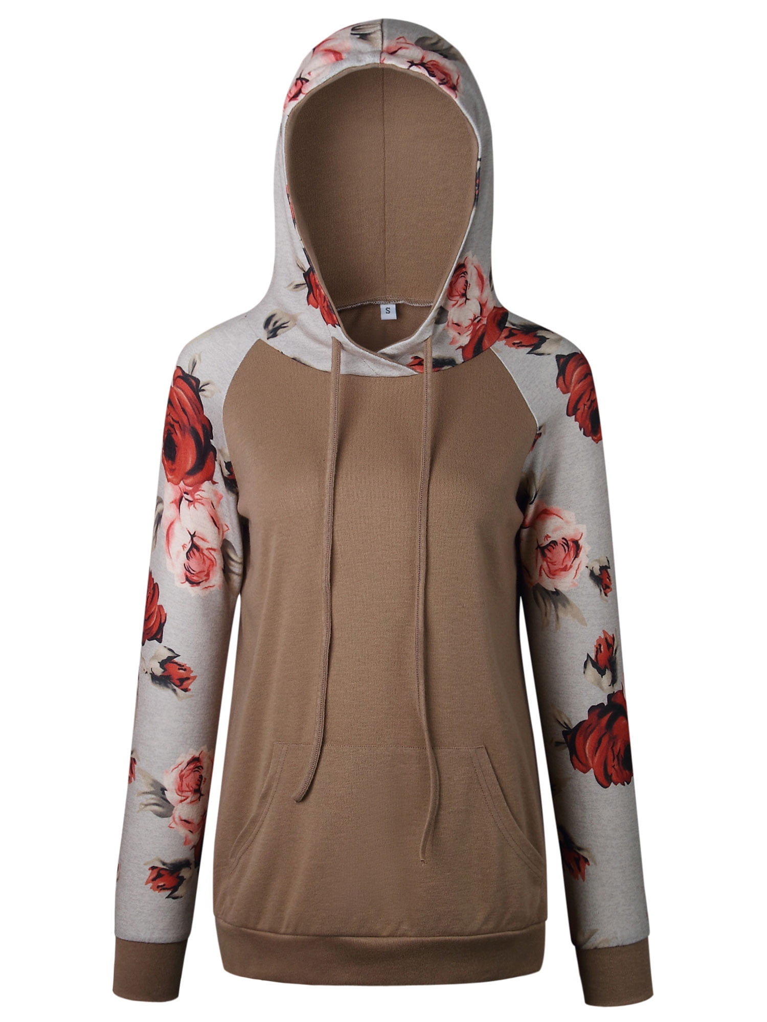 ladies floral hoodie