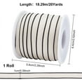 thumbnail image 6 of 20 Yards Striped Ribbon 3/8 inch Black Craft Wrapping Ribbons with White Edge Roll for Wraps Embellishments Party Decoration Home Decor, 6 of 9