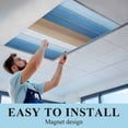 thumbnail image 6 of Blue Brown Fluorescent Light Covers, Gradient Wood Grain Farmhouse Country Magnetic Light Covers for Ceiling Lights, Fluorescent Ceiling Shade Filters for Classroom Bedroom Office 4x2Ft x 1PCS, 6 of 8