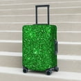 thumbnail image 2 of Lsque Green Glitter Printed Luggage Cover, Travel Luggage Protector,Scratch and Dirt Resistant, Fits 18-32 Inch Luggage - X-Large, 2 of 9