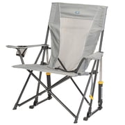 GCI Outdoor Comfort Pro Rocker Rocking Camping Chair with Cup Holder, Mercury Gray