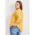 thumbnail image 2 of Avenue Women's Plus Size Embroidered Lace Detail Peasant Blouse, 2 of 2