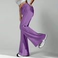 thumbnail image 3 of Cyglowse Women's Wide Waistband Sweatpants 2025 Trendy Baggy High Waisted Casual Trousers Flare Leg Pant Purple S, 3 of 8