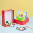 thumbnail image 4 of Fiudx juguetes para niños pequeños Casa de juegos para padres e hijos, simulación de oso, juego de alimentación, cuchara con Motor, juguetes de entrenamiento, 4 of 6