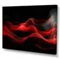 thumbnail image 2 of Designart "Red Black Contemplative Abstraction IX" Modern Waves Wall Art Living Room, 2 of 5
