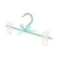 thumbnail image 3 of 5pcs Clothes Hangers Coat Garment Rack Covered in Faux Pearl Beads with 2 Clips, Blue, 3 of 8