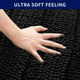 thumbnail image 5 of Subrtex Bathroom Rugs Non-Slip Chenille Soft Striped Plush Bath Mat (Black, 18"x48"), 5 of 8