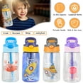 thumbnail image 3 of 16.2Oz Portable Leak-proof Kids Water Bottle with Straw,Push Button Sport Water Bottle for Kids, 3 of 8