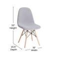 thumbnail image 5 of Flash Furniture Zula Collection Furry Chair, Gray Fabric, 5 of 10