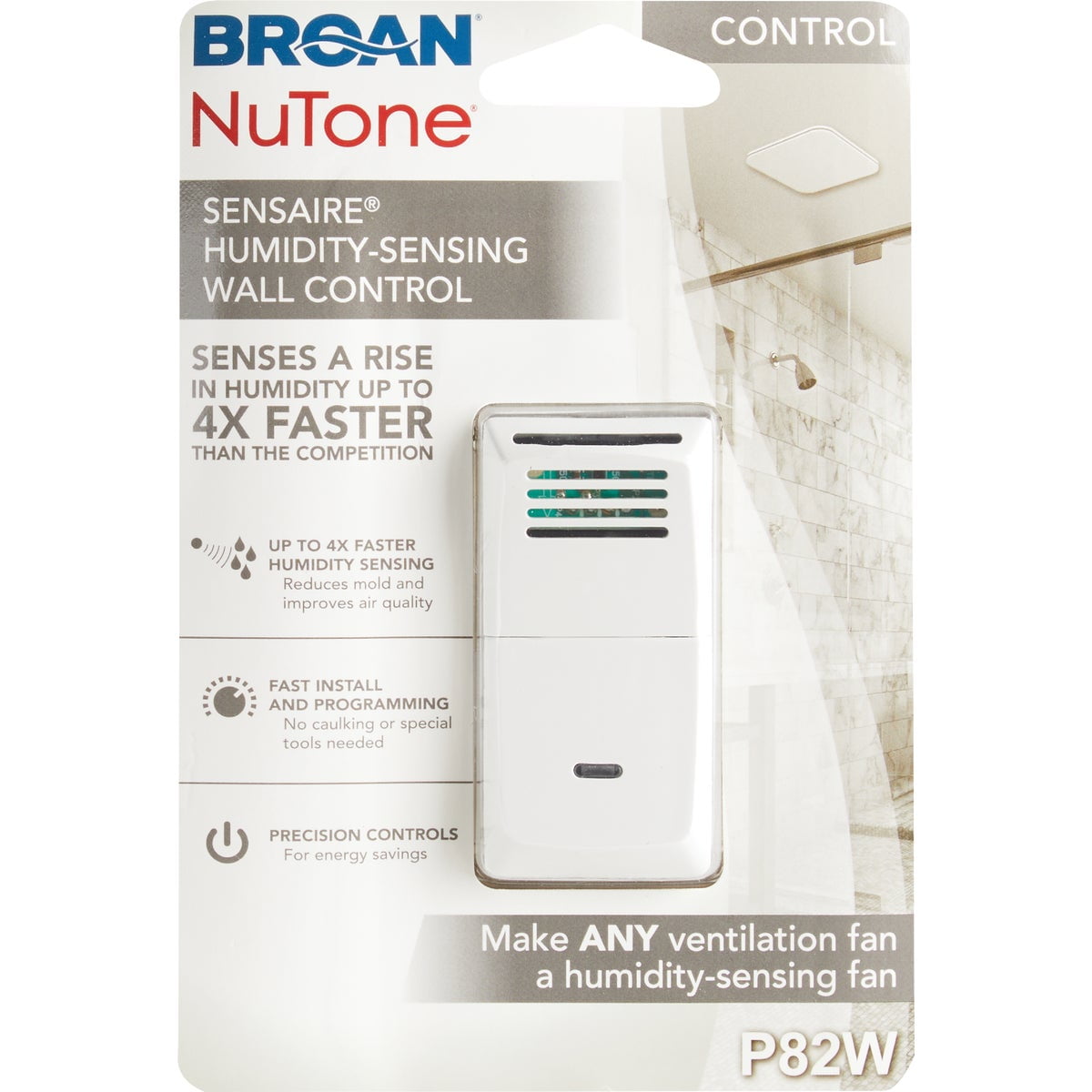Broan P82W Fan Control Humidity Sensor/Fan Control White