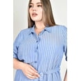 thumbnail image 4 of Vestido largo a rayas Roman Fashion /Tallas Extras, 1765-1 (Azul marino) azul marino 42, 4 of 6