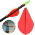 thumbnail image 1 of Fletching 36pcs Archery  Fletches Rubber Fletching Feathers DIY Accessory for Compound Bow red, 1 of 8