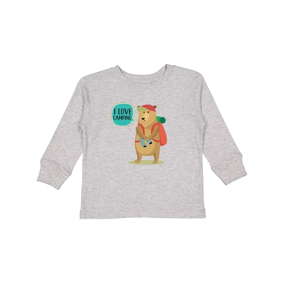 Inktastic I Love Camping Summer Camp Boys or Girls Long Sleeve Toddler T-Shirt
