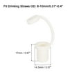 thumbnail image 2 of Unique Bargains 12pack Straw Cover Cap, White Silicone Straw Tips Cover Fits 8-10mm OD Drinking Straws, Reusable Dust-Proof Straw Tips, 2 of 7