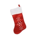 thumbnail image 2 of Northlight 19" Red and White Snowflake Embroidered Christmas Stocking, 2 of 3