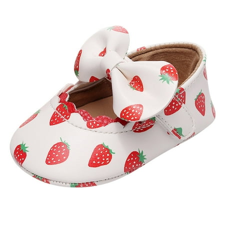

Kids Bow Slip-On Cute First Walk Lace Casual Single Shoes