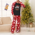 thumbnail image 6 of Odeerbi Christmas Pajamas for Family Holiday Long Sleeve Family Christmas Pajamas Matching Sets Dad Casual Printed Top Pants Outfits Loungewear Two-Piece Sleepwear Xmas PJs Set Red, 6 of 6