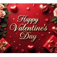 thumbnail image 4 of Décoration de Fête de la Saint-Valentin avec Fond de Roses Rouges et Boîte Cadeau, Bannière de Cœurs, Accessoires Photo pour Événement de Vacances, Romance, 4 of 4