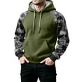 thumbnail image 4 of Men'S Hoodies Camo Sweatshirts Fashion Fall winter Hoodies Pullover Drawstring Winter Long Sleeve Shirt With Kangaroo Pocke Green 2XL, 4 of 5