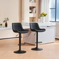 thumbnail image 4 of YOUNIKE Bar Stools with Soft Cushion Set of 2 Adjustable Swivel Bar Chairs Counter Stools, Black, 4 of 11
