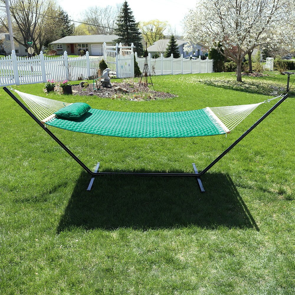 Cioffi Quilted Designs Double Spreader Bar Hammock with Stand, Location