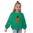 thumbnail image 3 of Odeerbi Toddler Boys Girls Halloween Pumpkin Crewneck Sweatshirts Fall Winter Cotton Sweatshirt Toddler Kids Cute Solid Color Long Sleeve Sweatshirts Top Toddler Clothes Green, 3 of 8