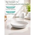 thumbnail image 2 of Pasta Bowls Set of 4 for Large Portions, 54 oz Textured Motif Large Salad Serving Bowls, Ceramic Plates, White Soup Bowl for Kitchen Meal Prep, Shallow Dishes Dinner Bowl Microwave Dinnerware, 2 of 9