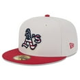 thumbnail image 3 of Men's New Era Khaki/Red Athletics 2024 Fourth of July 59FIFTY Fitted Hat, 3 of 6