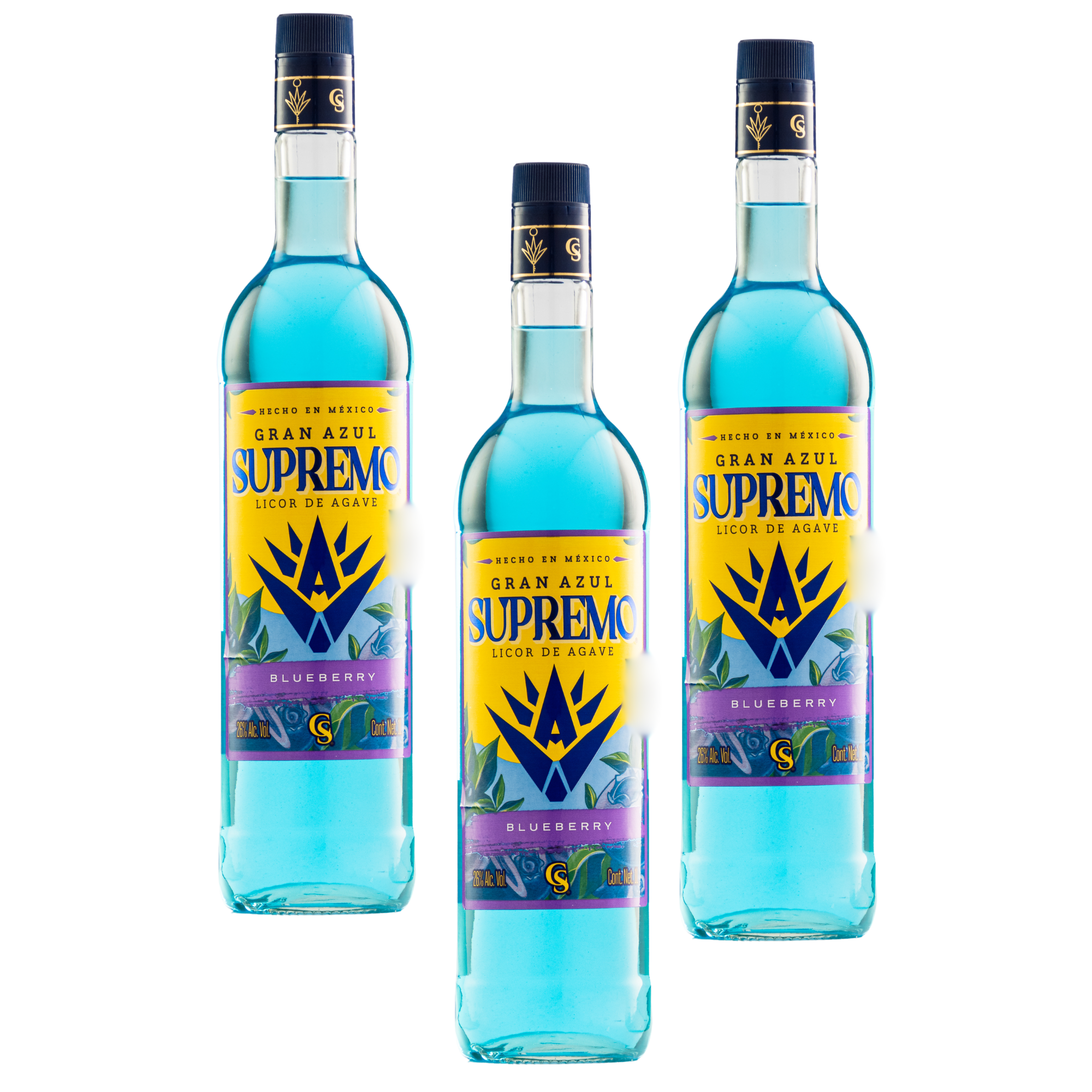 Licor Color Azul Tripack Licor De Agave Gran Azul Supremo Blueberry 1000 Ml Gran Azul ...