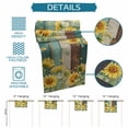 thumbnail image 6 of Sunflower Table Runner 72 Inches, Summer Eucalyptus Botanical Floral Teal Brown Wood Bed Runner Dresser Scarves Tabletop for Indoor Outdoor Parties/Ceremony/Banquet, 16" x 72", 6 of 9