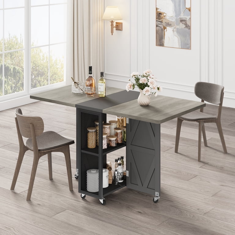 Hijob Folding Dining Table for 2-4 Persons, Space Saving Dining