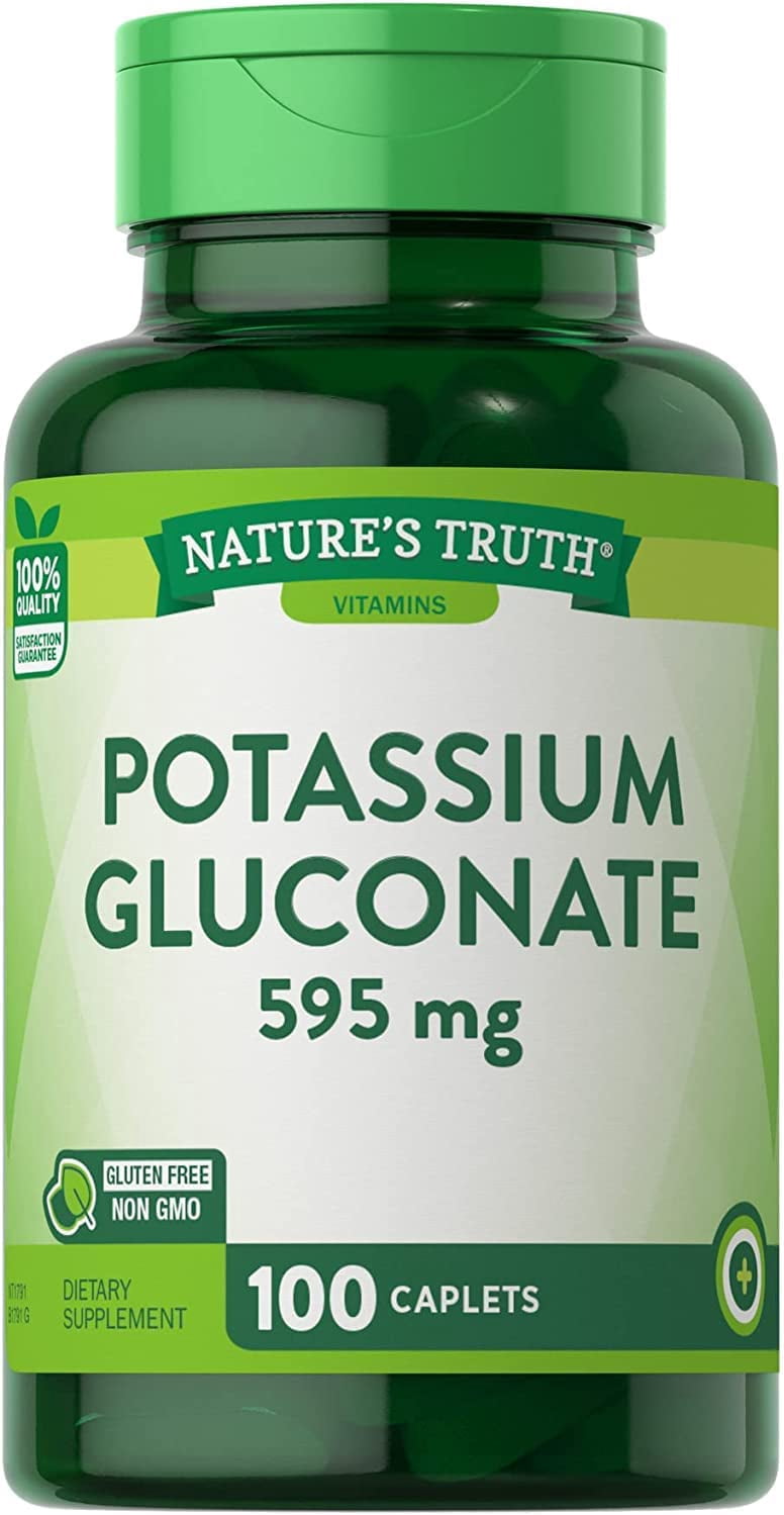Nature's Truth Potassium Gluconate 595 mg, 100 ea (Pack of 4)