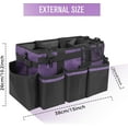 thumbnail image 5 of SUMMIT Wearable Cleaning Caddy, Cleaning Caddy Supplies Organizer with Handle & Shoulder Straps for Housekeepers, Under Sink & Car Cleaning Tool Organizers Bag with 4 Foldable Divider (Purple), 5 of 14