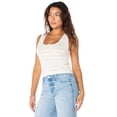 thumbnail image 5 of Celebrity Pink Women's Pointelle Henley Tank Top, Sizes XS-XXXL, 5 of 6