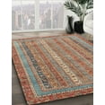 thumbnail image 2 of Ahgly Company Tapis d'Intérieur Rond Abstrait Camel Brun Abstrait, 6 Pieds Rond, 2 of 6