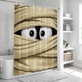 thumbnail image 6 of Xipuska Halloween Shower Curtain - Water Repellent Fabric Shower Curtains Washable, Funny Cartoon Horror Spooky Eyes in Bandage Decorative Polyester Cloth Bathroom Curtains Modern Bath Decor 72"x72", 6 of 6