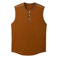 thumbnail image 5 of Fnooota Mens Tank Tops, Sleeveless Running Summer Muscle Workout Shirts Orange Size 3XL, 5 of 5
