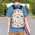 thumbnail image 4 of Lukts South American Animals Pattern 15 Inch Student Backpack, Waterproof Laptop Backpack with Adjustable Shoulder Straps, Lightweight Travel, Campus Backpack, Unisex, 4 of 6