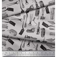 thumbnail image 3 of Soimoi Gray Rayon Fabric Gardening Tools & Hardware Print Fabric by the Yard 56 Inch Wide, 3 of 3