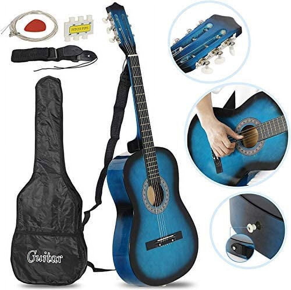 ANHXN  Acoustic Guitar w/Gig Bag Strap Pitch Pipe Extra Strings Set Pick for Kids Beginners Starter Youths Students Right-handed